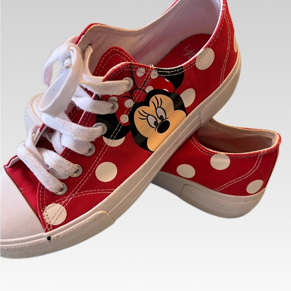 Disney Red and White Polka Dot Sneakers size 11 - Picture 2 of 4